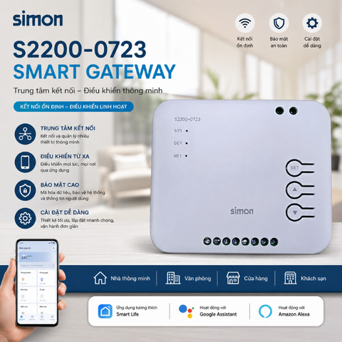 Cổng kết nối điều hòa VRV Zigbee Simon S2200-0723