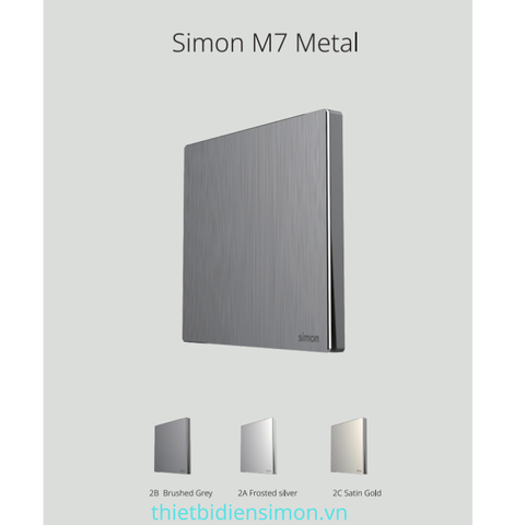 Module Công tắc khẩn cấp (Metal) màu Frosted Silver Simon M7 665901M-2A