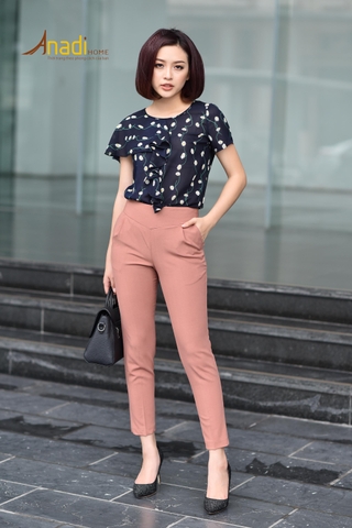 Quần công sở màu hồng đất