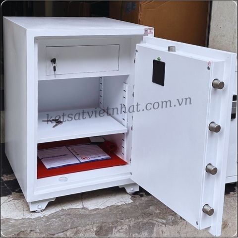 Nội thất Két sắt thông minh Việt Nhật VN86FE kết nối điện thoại màu trắng