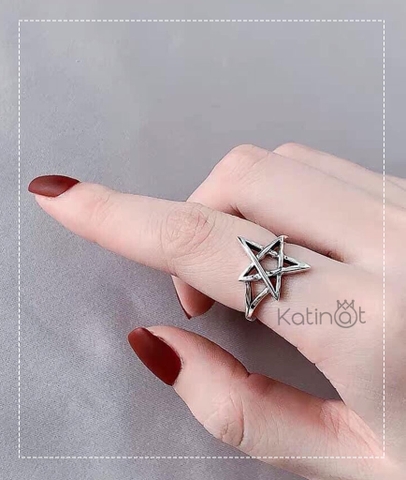 Nhẫn bạc ngôi sao may mắn