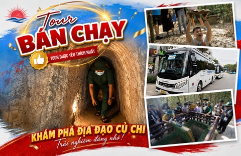THAM QUAN ĐỊA ĐẠO CỦ CHI 1/2 NGÀY - SỐNG LẠI KÝ ỨC HÀO HÙNG