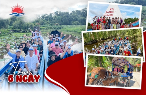 TOUR CÀ MAU 11:SGN - TIỀN GIANG - ĐỒNG THÁP - CHÂU ĐỐC - HÀ TIÊN -CÀ MAU - BẠC LIÊU - SÓC TRĂNG - CẦN THƠ 6 NGÀY 5 ĐÊM.
