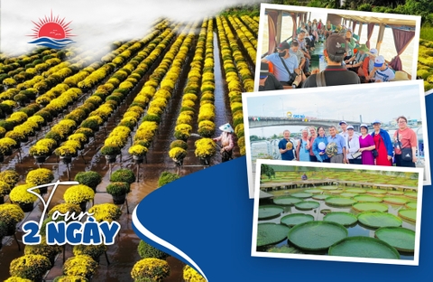 TOUR MIỀN TÂY 77: SGN - LÀNG HOA SA ĐÉC - CHÙA LÁ SEN -  CẦN THƠ - ĂN TỐI DU THUYỀN 5 SAO - CHỢ NỔI CÁI RĂNG - VƯỜN TRÁI CÂY 2N1Đ. KS 3 SAO