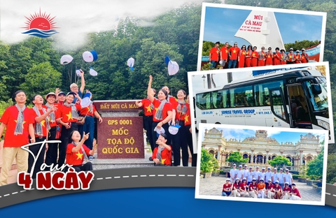 TOUR MIỀN TÂY VIP 18 : SGN - MỸ THO - BẾN TRE - CẦN THƠ - CÀ MAU - ĐIỆN GIÓ BẠC LIÊU - SÓC TRĂNG - SGN  4 N- 3Đ. KS 5 SAO - KHỞI HÀNH THỨ 3 - THỨ 6 HÀNG TUẦN