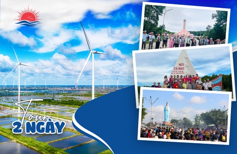 TOUR CÀ MAU 01: SÀI GÒN - ĐẤT MŨI - BẠC LIÊU - MẸ NAM HẢI - ĐIỆN GIÓ - SÓC TRĂNG - SGN 2N - 2Đ KS 5 SAO