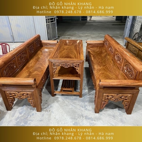 Bộ Trường Kỷ Gỗ Hương Đá 12 Chỉ 227