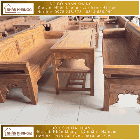 Bộ Trường Kỷ Gỗ Gõ Đỏ 11 Chỉ 217