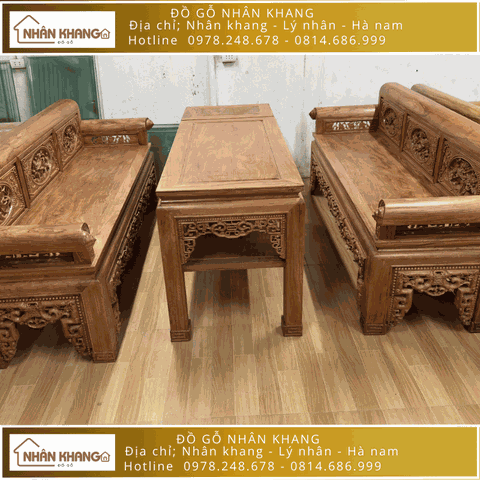 Trường Kỷ Gỗ Hương Đá Chân Quặp 217