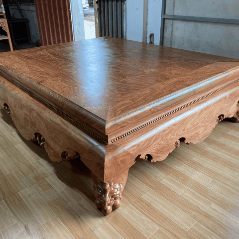 Sập Trơn Gỗ Hương Đá Vân Đẹp