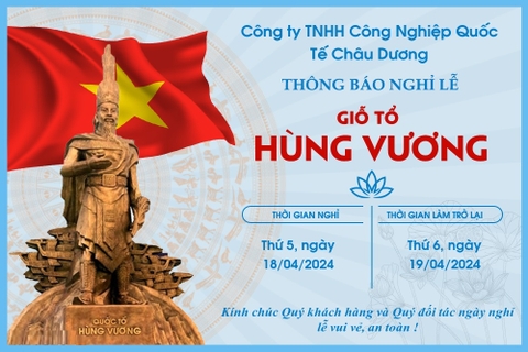 THÔNG BÁO LỊCH NGHỈ GIỖ TỔ HÙNG VƯƠNG 2024