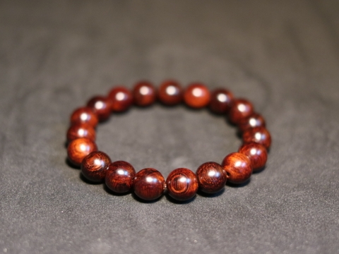 vòng tay gỗ tử đàn lá nhỏ, 10mm-19 hạt