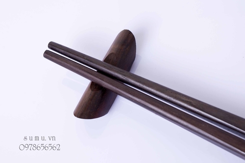 Đũa gỗ trắc đen đầu vuông - hộp 10 đôi