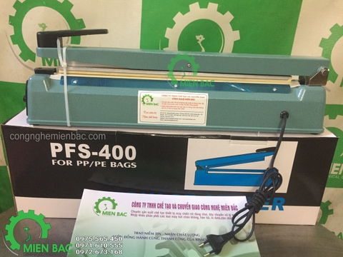 Máy hàn miệng túi dập tay PFS-400 (Vỏ Thép)