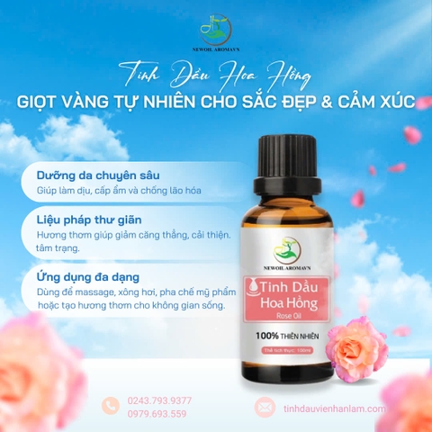 TINH DẦU HOA HỒNG – GIỌT VÀNG TỰ NHIÊN CHO SẮC ĐẸP & CẢM XÚC