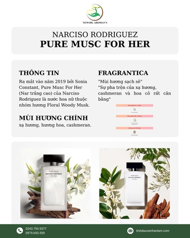 🌸HƯƠNG THƠ THUẦN KHIẾT CHO NÀNG – NARCISO RODRIGUEZ PURE MUSC EDP