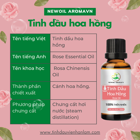 Tinh dầu Hoa Hồng nguyên chất Newoil Aromavn