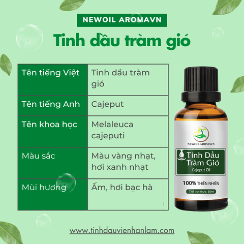 Tinh dầu Tràm Gió nguyên chất Newoil Aromavn