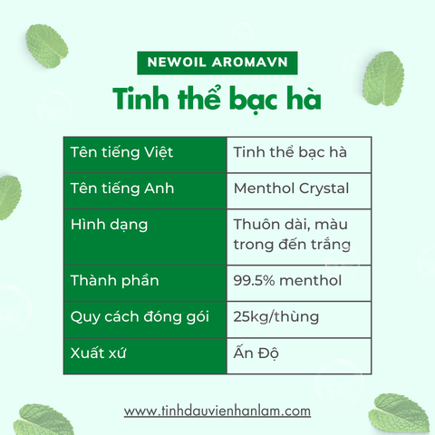 Tinh thể bạc hà - Menthol Crytal