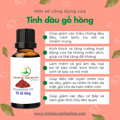 Tinh dầu Gỗ Hồng nguyên chất Newoil Aromavn