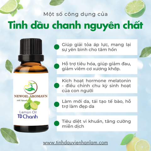 Tinh dầu chanh nguyên chất tự nhiên Newoil Aromavn