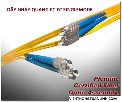 Dây nhảy quang FC to FC 9/125, Singlemode Simplex, Duplex 3 mét (9.84 FT)