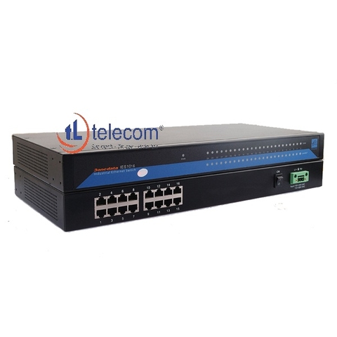 Switch công nghiệp 16 cổng Ethernet + 8 cổng quang Single-mode Rackmount