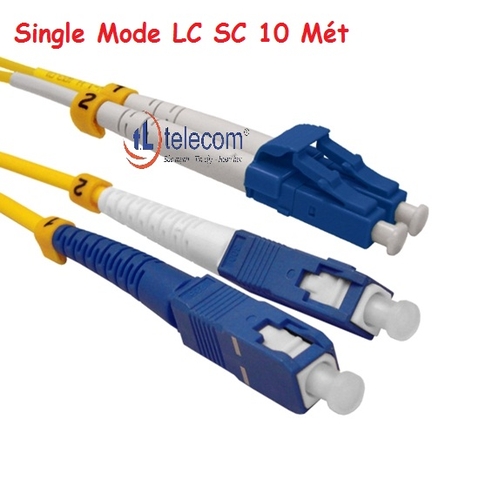 Dây nhảy quang SM Duplex SC/UPC-LC/UPC 2 đầu vuông lớn vát, 2 đầu vuông nhỏ 10M