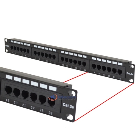 Thanh đấu nối Patch Panel cat5e 24 port AMP/COMMSCOPE