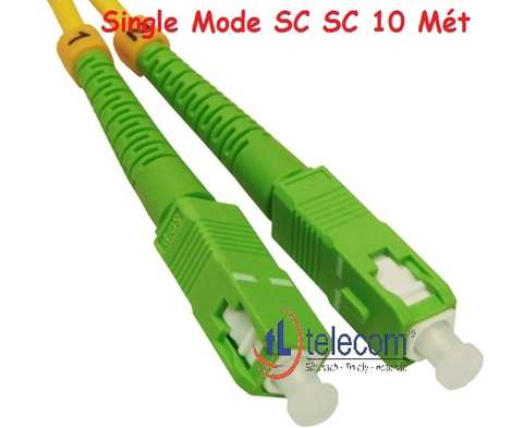 Dây nhảy quang Single Mode  Duplex SC/APC-SC/APC 4 đầu vuông lớn vát dài 10M