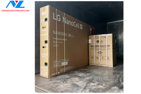 Điện máy Nguyễn Linh bàn giao 02 chiếc TV LG NanoCell 86 inch