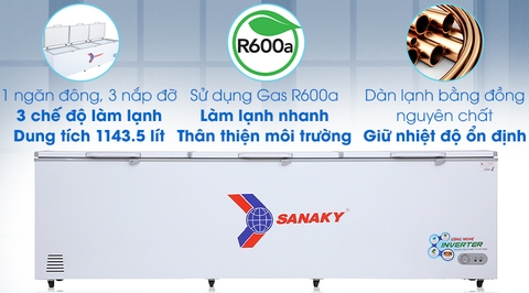 Tủ đông Sanaky 1143.5lít VH-1399HY3