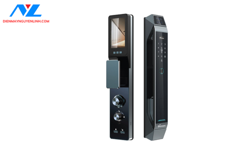 Khóa thông minh nhận diện khuôn mặt Face ID-3D Demax EL968 CNC Grey