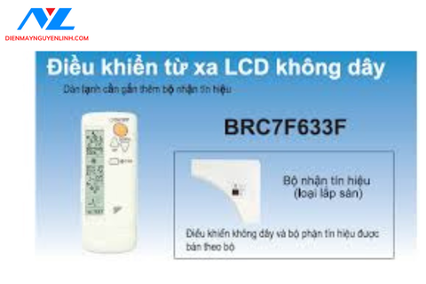 Điều khiển không dây âm trần Daikin BRC7F633F9