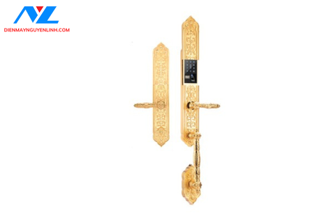 Khóa cửa đại sảnh biệt thự Demax EL888 24K Brass App Wifi