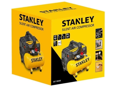 Máy nén khí Stanley DST100/8/6 (1HP - 6 lít, không dầu)