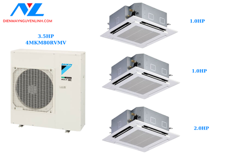 Combo Multi NX Daikin: 1 Dàn Nóng 3.5Hp 4MKM80RVMV + 3 Dàn Lạnh Âm Trần FFA25RV1V, FFA25RV1V, FFA50RV1V