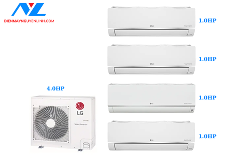 Combo Multi LG Inverter 4 Dàn Lạnh 4 HP Z4UQ36GFA0+ AMNQ09GSJB0