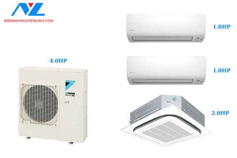 Combo Multi Daikin 1 Dàn nóng 4.0HP+ 3 dàn lạnh