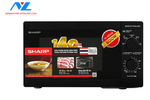 Lò vi sóng có nướng Sharp R-G211TV-BK 21 lít