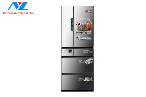 NR-F503GT-X2 - Tủ lạnh Side by Side 6 cánh Panasonic Inverter 491 lít