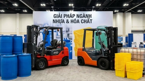 Giải pháp xe nâng cho ngành nhựa – hóa chất | An toàn, tối ưu chi phí & năng lượng