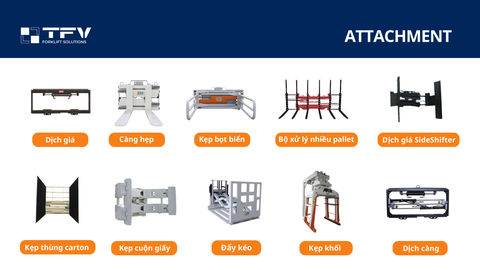 Top 5 Phụ Kiện Xe Nâng Giúp Tăng Năng Suất Xếp Dỡ Hàng Hóa