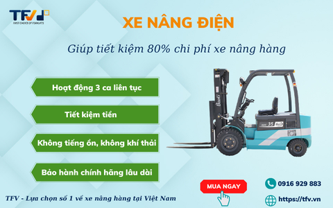 Xe nâng điện - Tiết kiệm 80% chi phí xe nâng hàng
