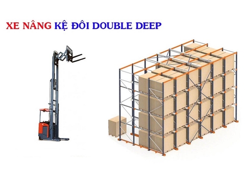 Cách lựa chọn xe nâng khi sử dụng trong kho hàng có kệ đôi Double deep