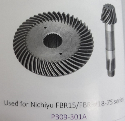 Bánh răng vành chậu và trục quả dứa xe nâng Nichiyu