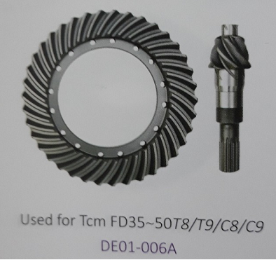 Bánh răng vành chậu và trục quả dứa xe nâng TCM