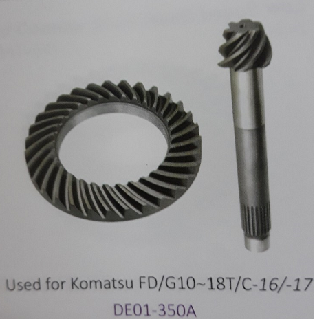 Bánh răng vành chậu và trục quả dứa xe nâng Komatsu