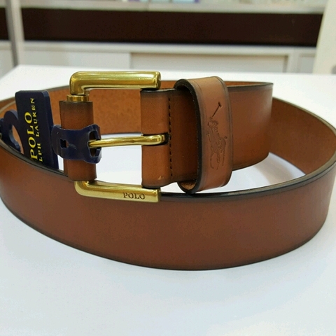 Thắt Lưng Da Nam Polo Ralph Lauren Genuine leather Belt Tan