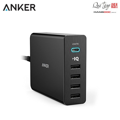 Adapter sạc Anker USB type C 60w - 5 port